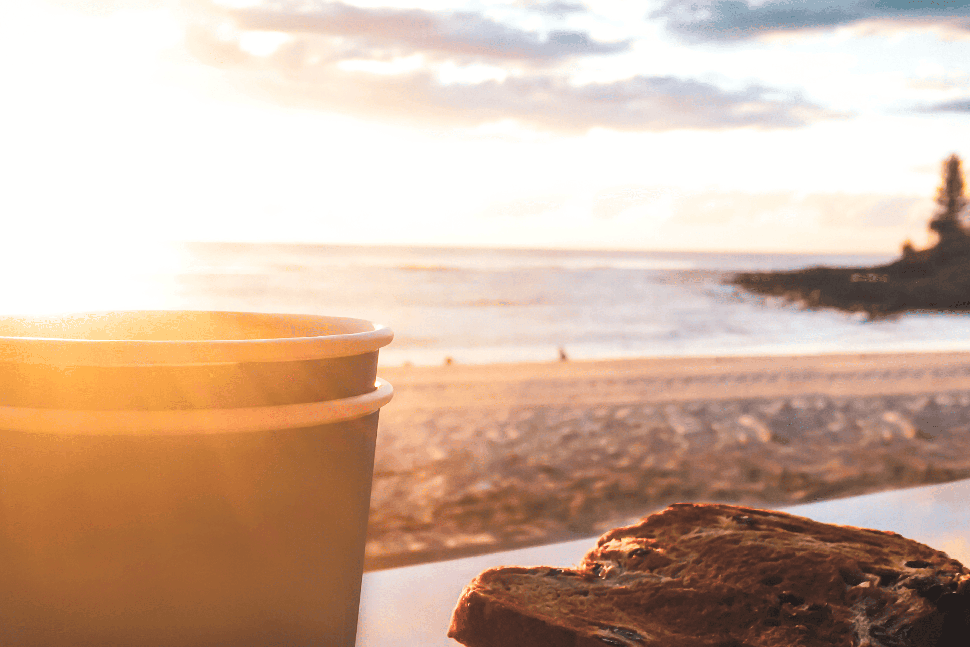 Coffee by the beach